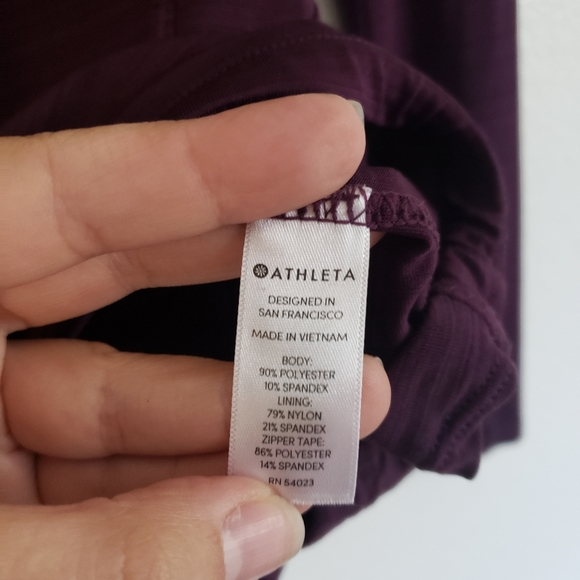 Athleta Stinson Back Zip Long Sleeve Top Wild Bloom Small - Picture 5 of 5